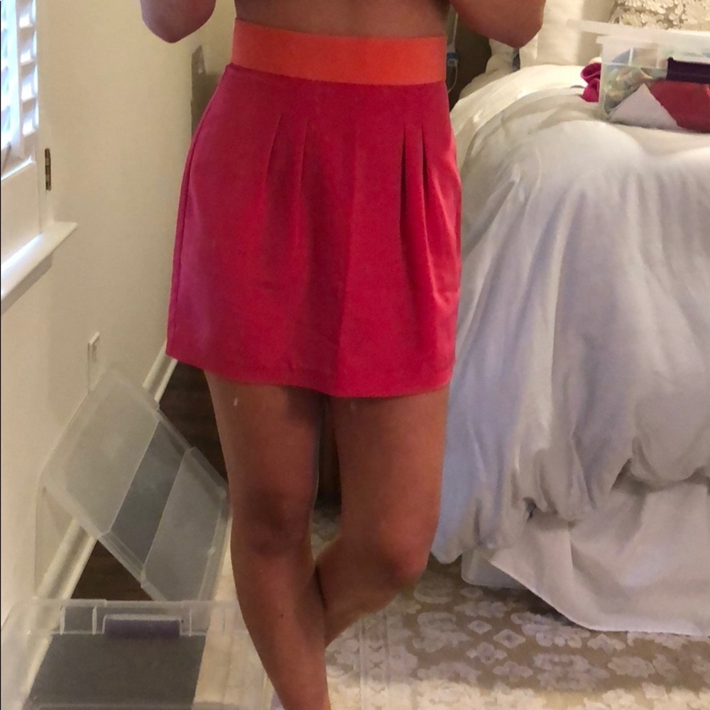 Naven Color Block Mini Skirt